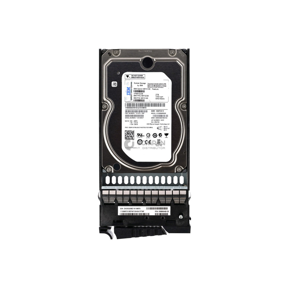98Y3238 IBM HARD DRIVE 2TB 7.2K 6G 3.5 LFF SAS